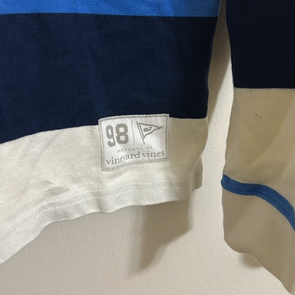 NWT Vineyard Vines Boys Rugby Multi-Stripe Long Sleeve Shirt XL (18) - Picture 3 of 6